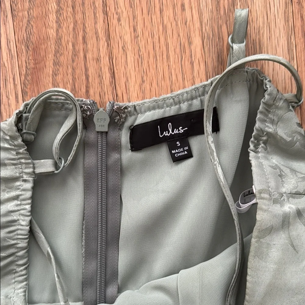 Lulu's Sage Green Midi Dress - Picture 5 of 6